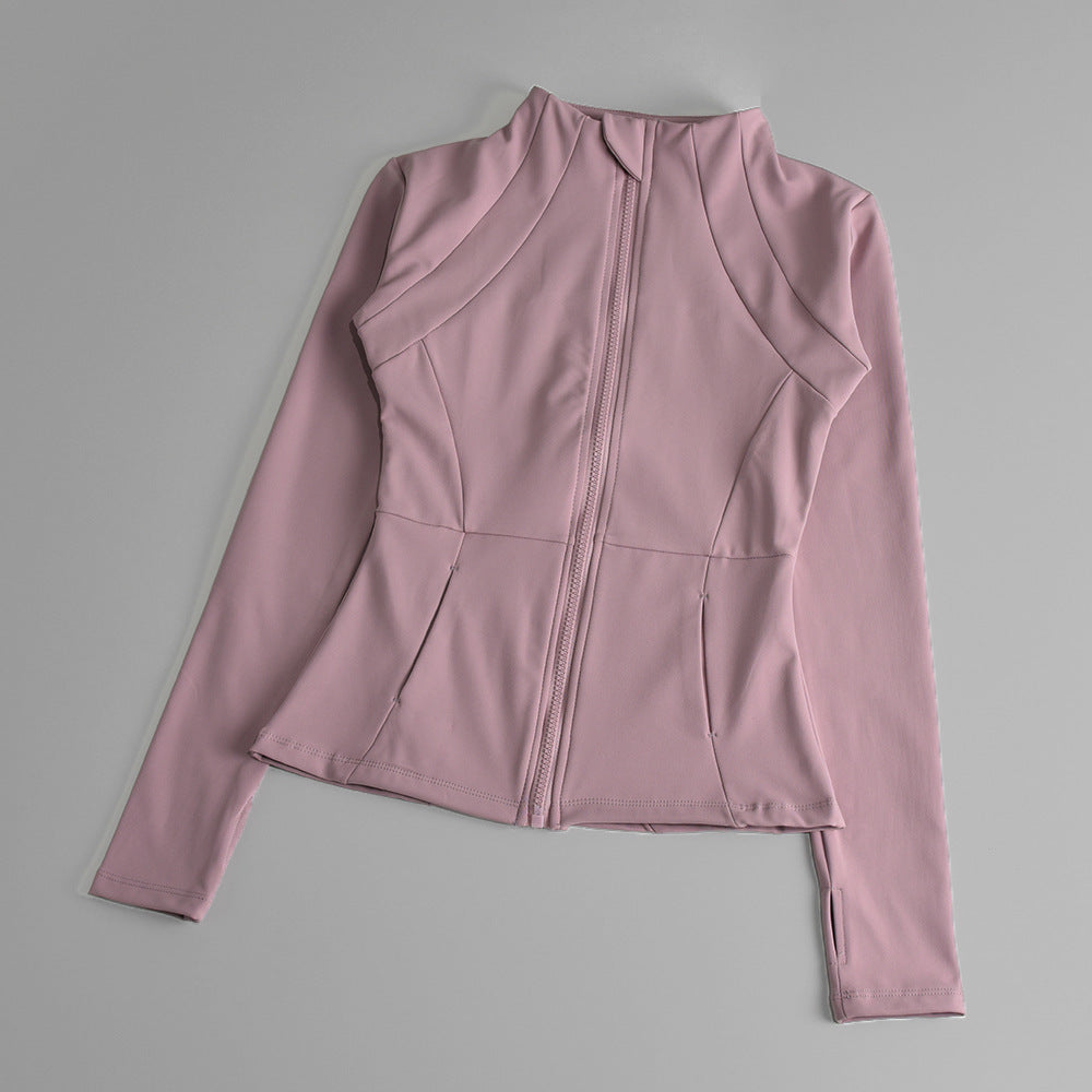 Women's Slim Fit Yoga Jacket with Zipper