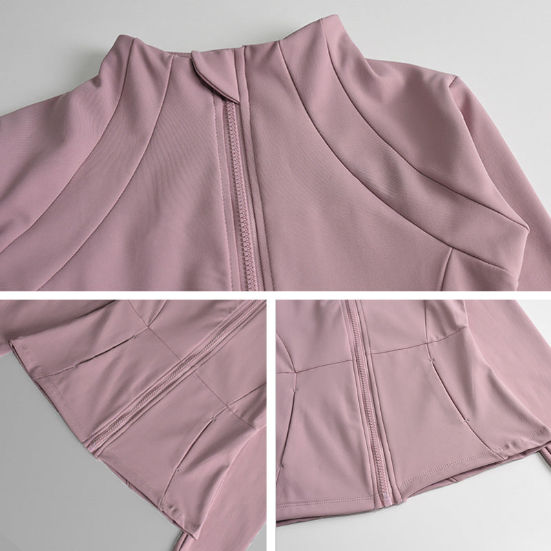 Women's Slim Fit Yoga Jacket with Zipper