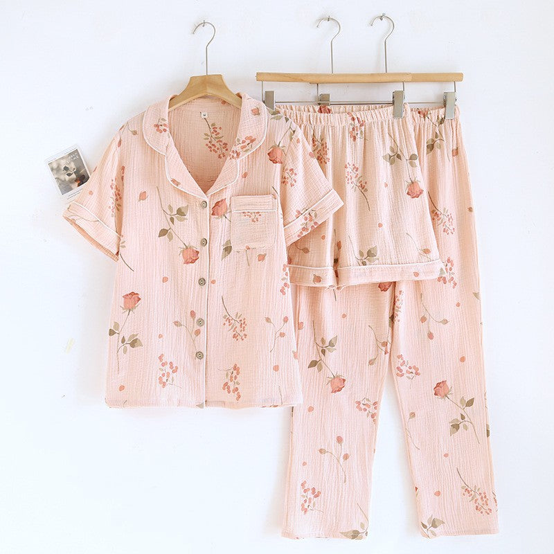 Three-piece lightweight pajama set