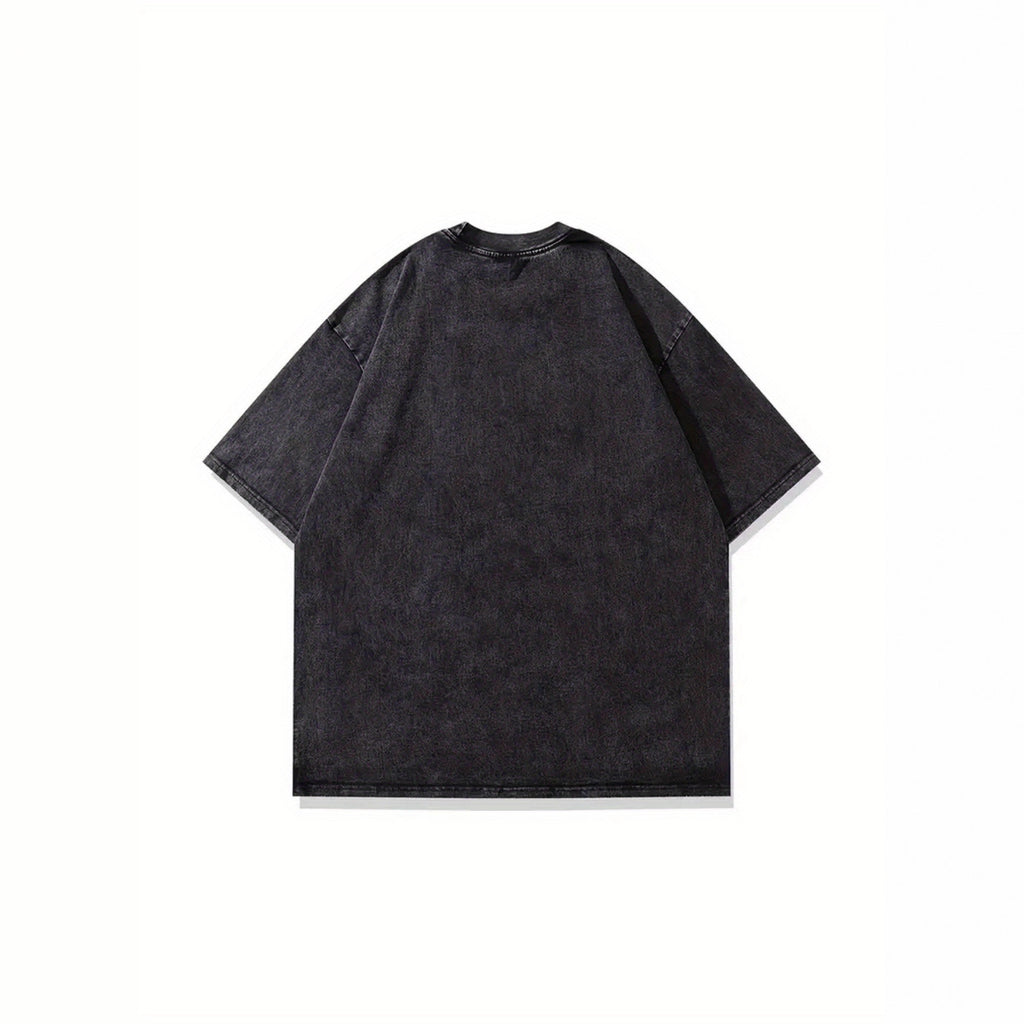 Men's Printed Cotton T-Shirt with Custom Tooth Pattern