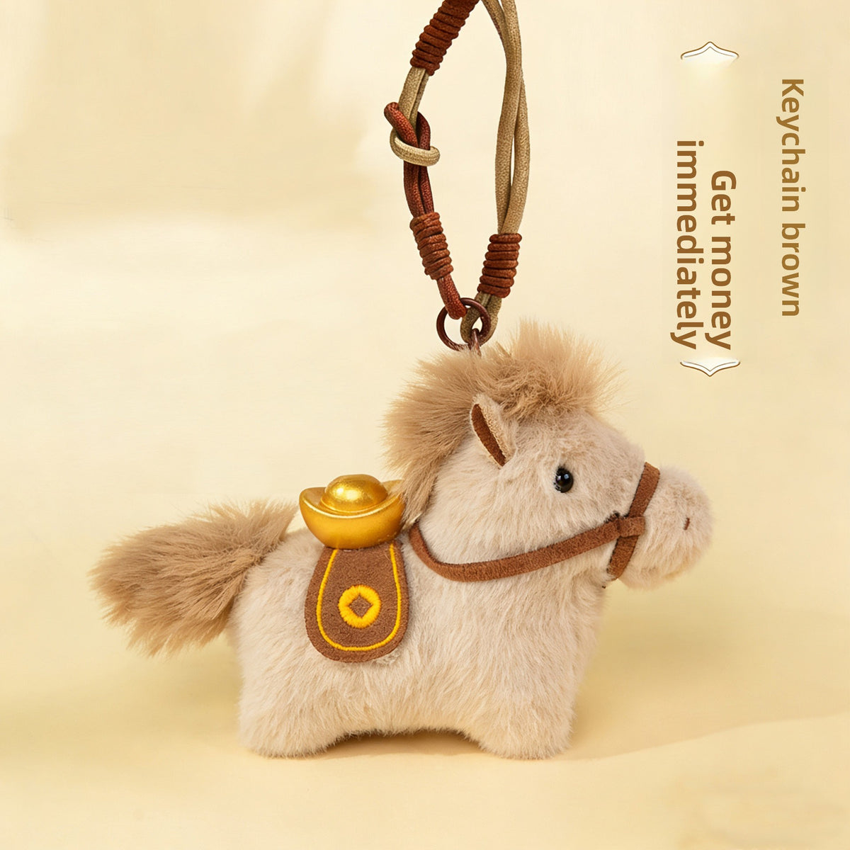 Cute Plush Pony Doll Keychain