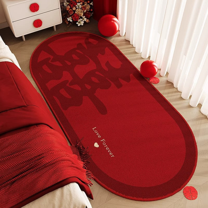 Red Wedding Carpet with Happy Words