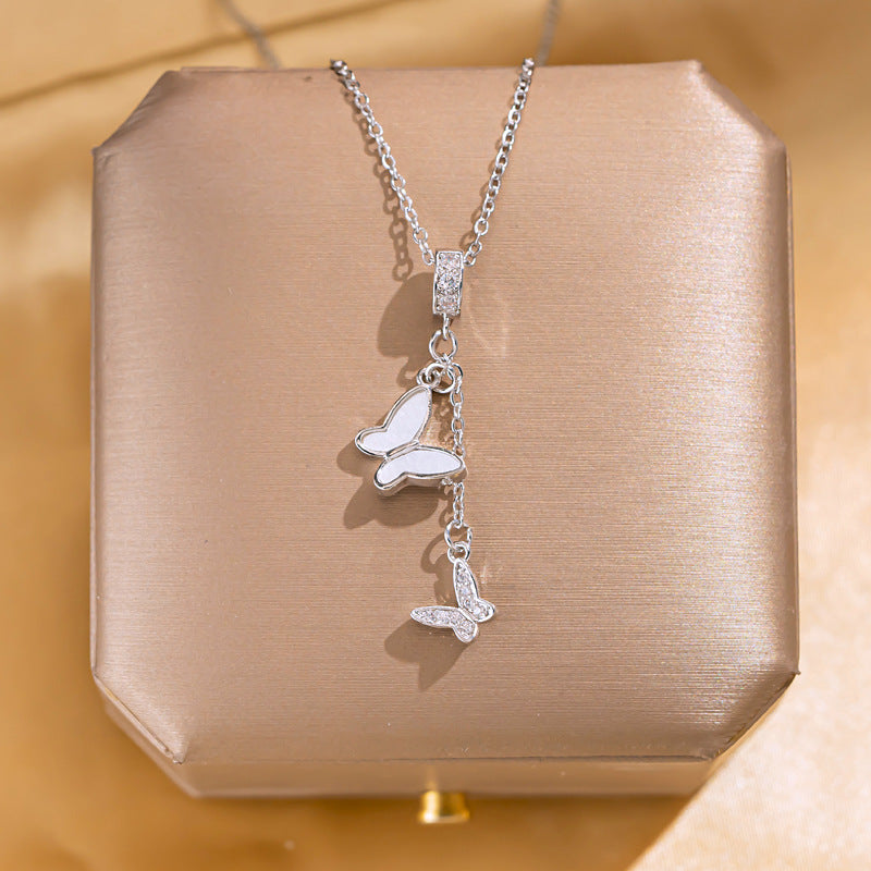 Butterfly Pendant Titanium Steel Necklace