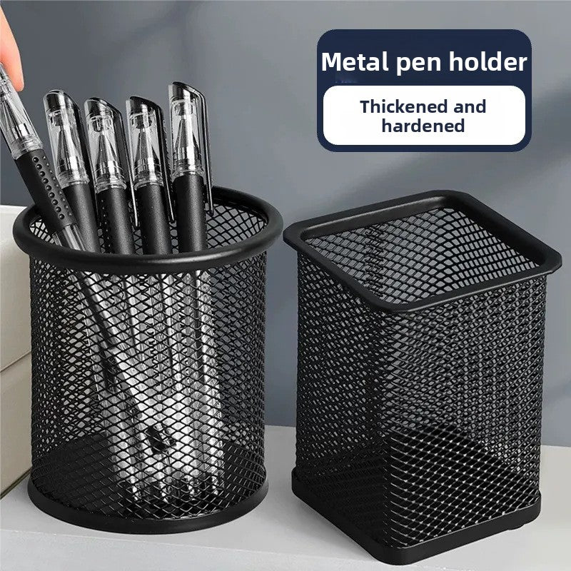 Desktop and Wall Mounted Metal Pen Holder