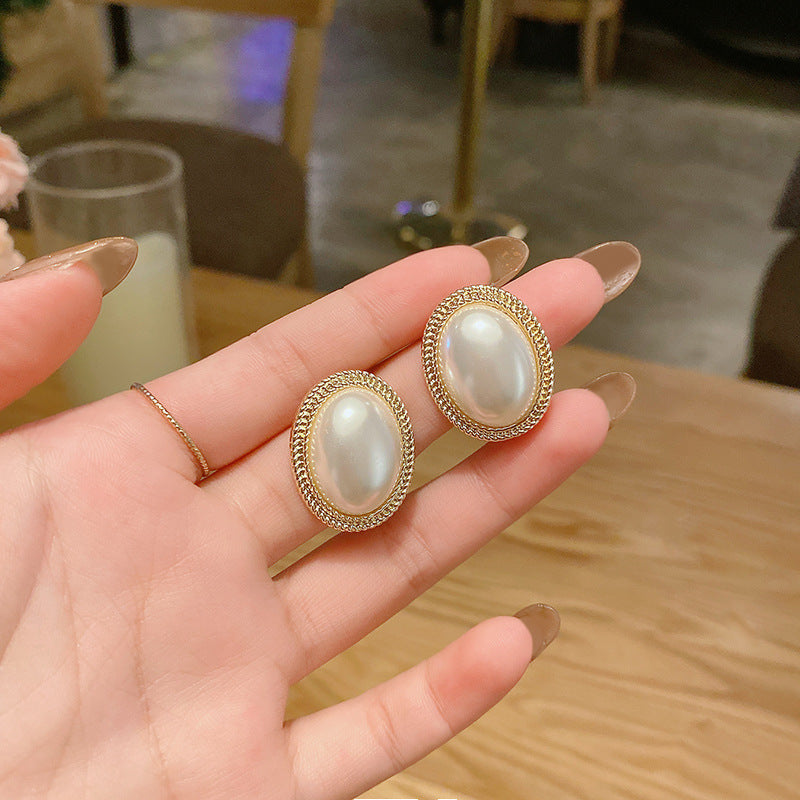Pearl Geometric Earrings