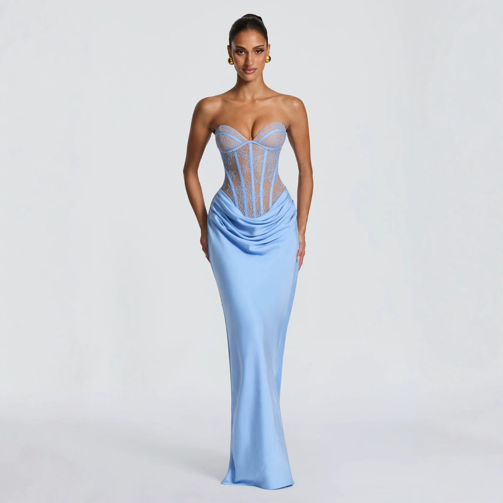 Lumière Lace Slim Evening Gown