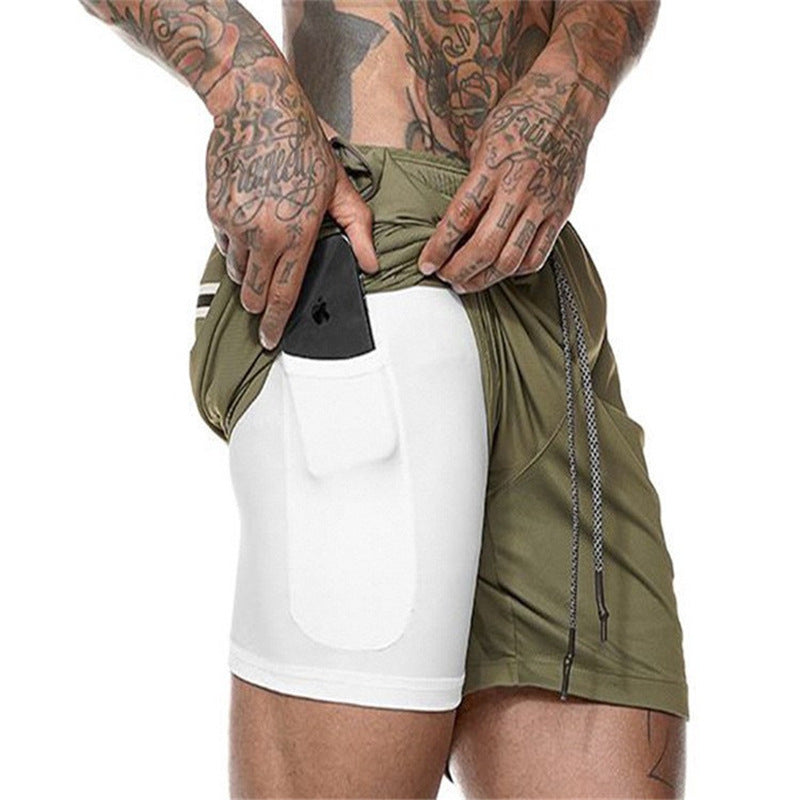 Mens Quick-Dry Sports Shorts with Breathable, Flexible Fit