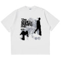 Peak T-shirt with Y2K Cartoon Shadow Print - Cotton Comfort