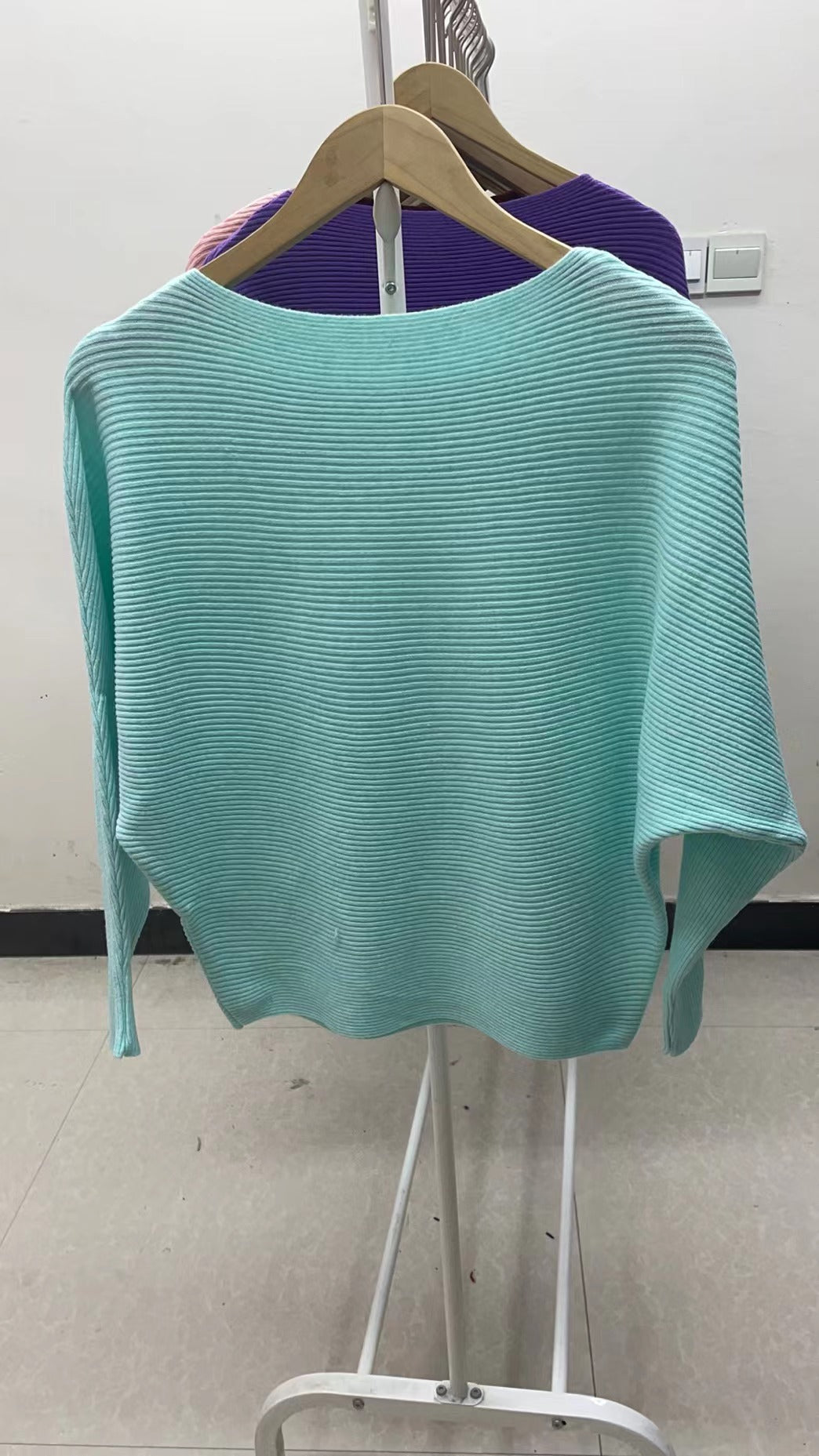 Solid Color Pullover Short Long Sleeve Knit Base Shirt