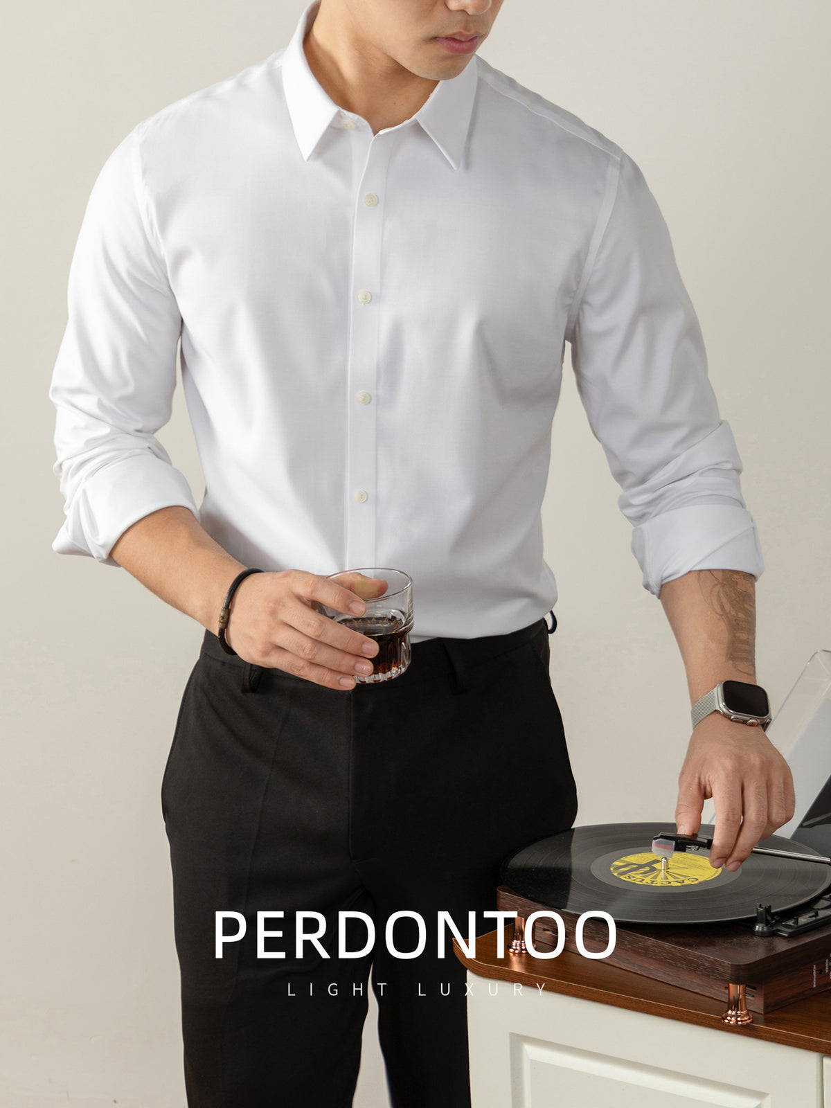 Business Long-Sleeved Plain-Colored Shirt - Premium Modal Blend