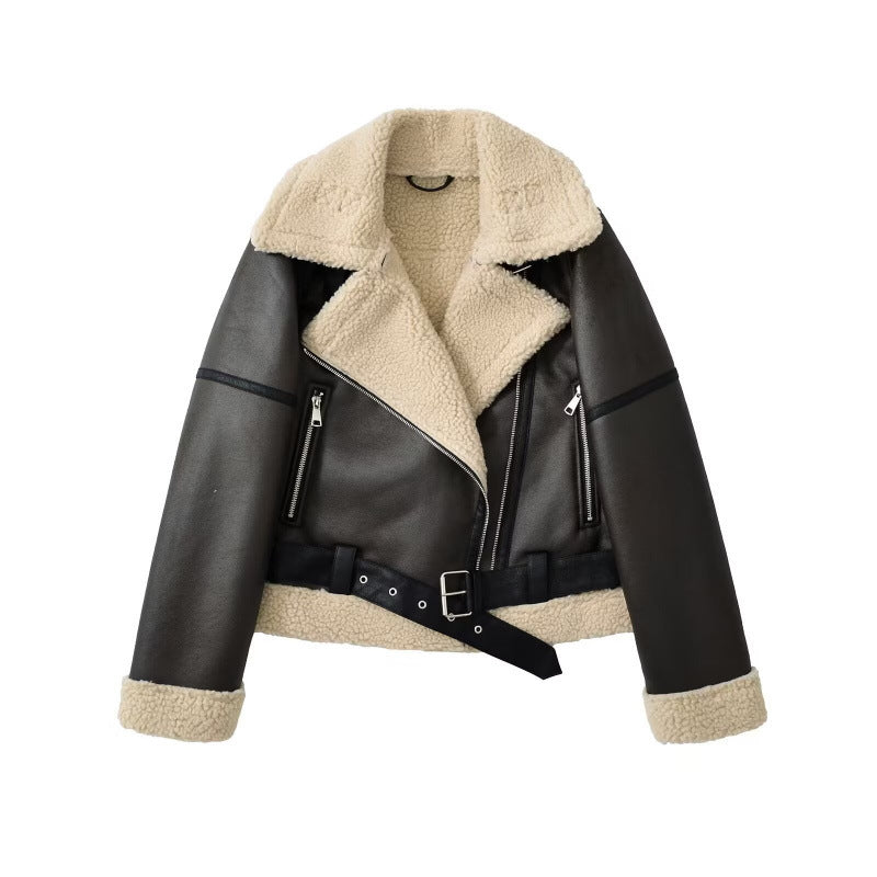 Womens Faux Leather Jacket