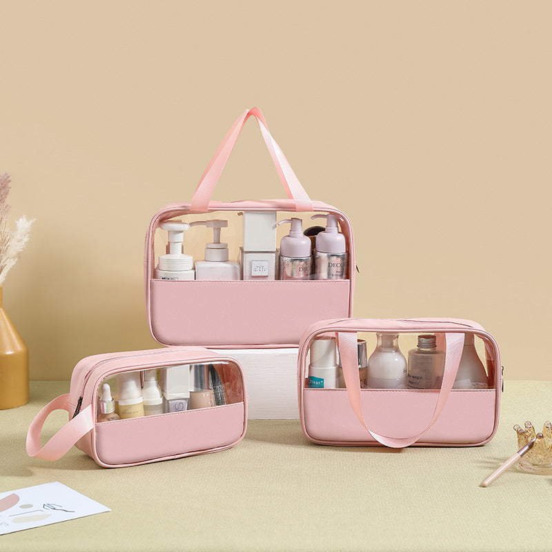 Transparent makeup bag