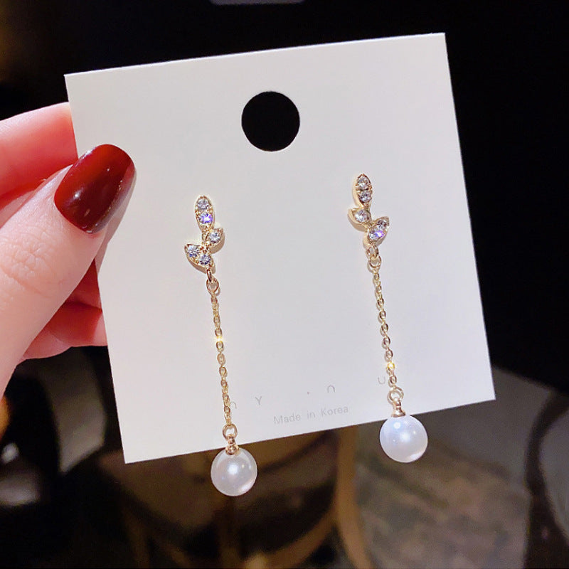 Lumineux Gold-Plated Zircon Stud Earrings
