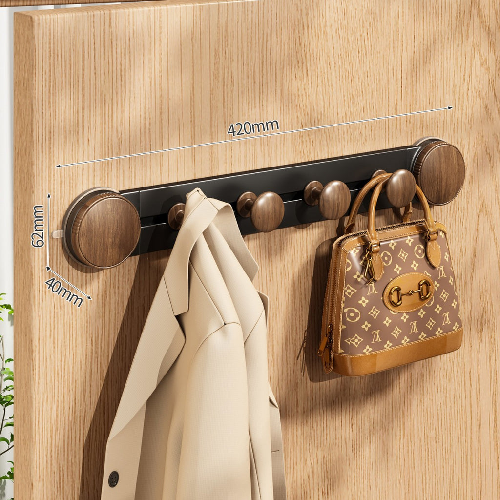 Rotating suction cup walnut hook