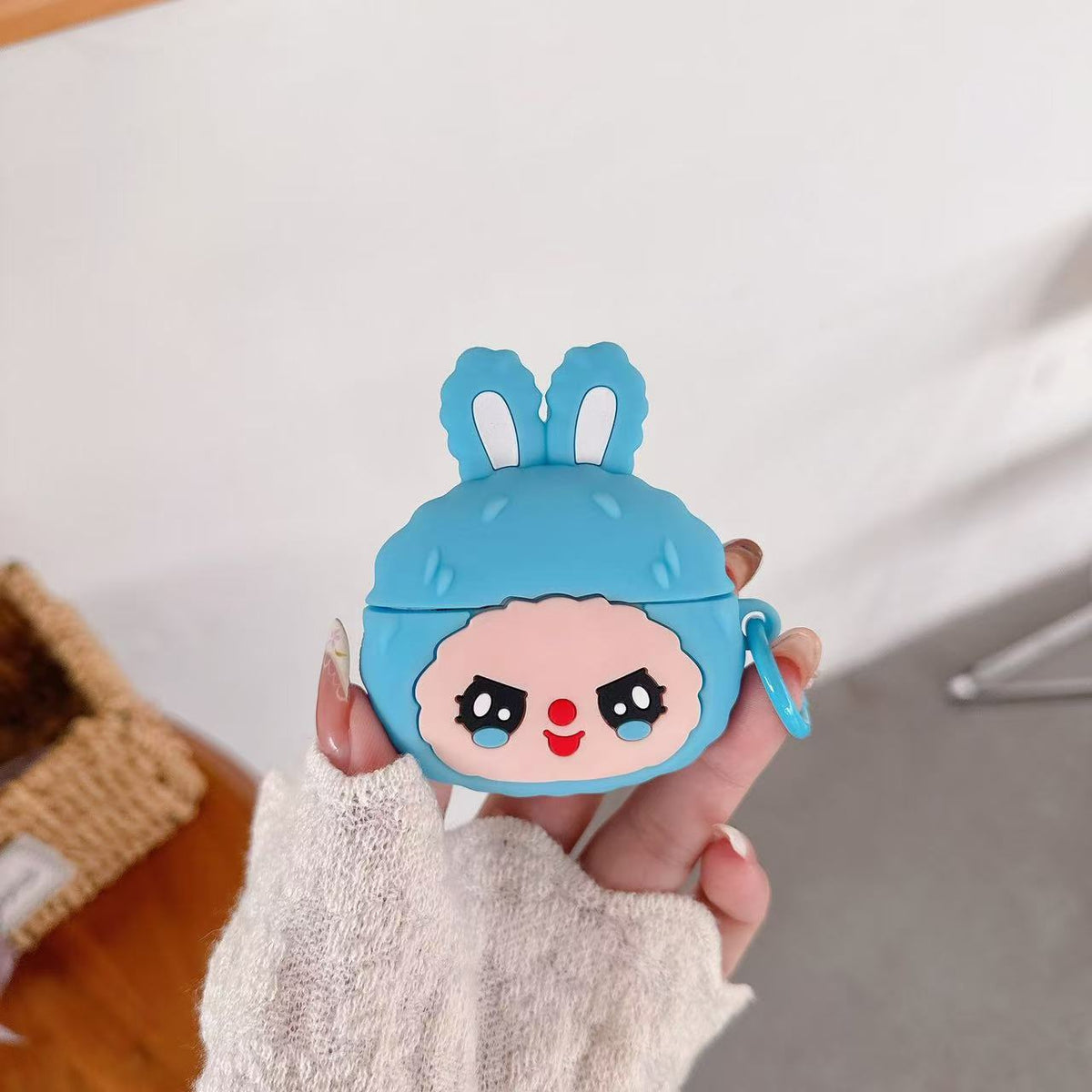 Cartoon Silicone Case for AirPods with Pendant