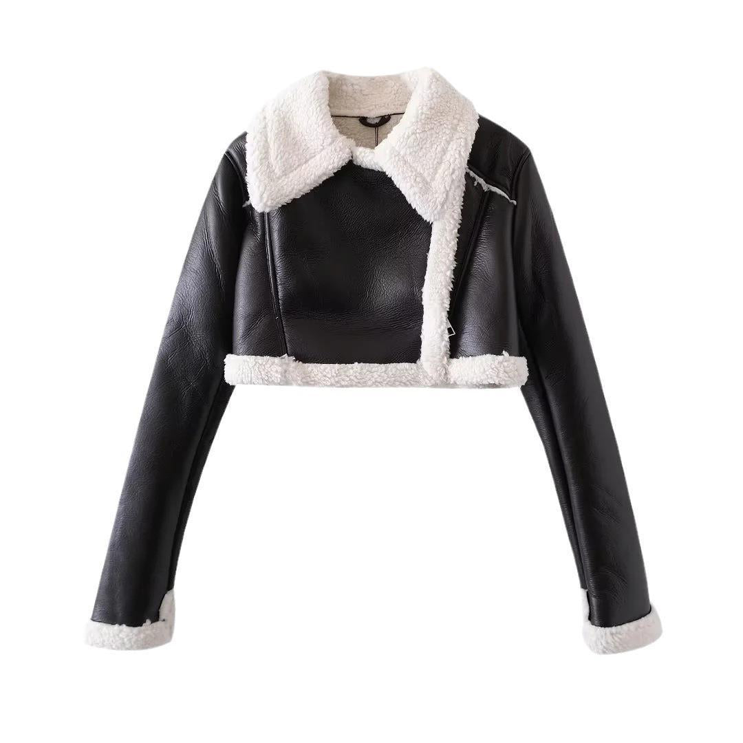 Women's Short Sexy Motorcycle Jacket