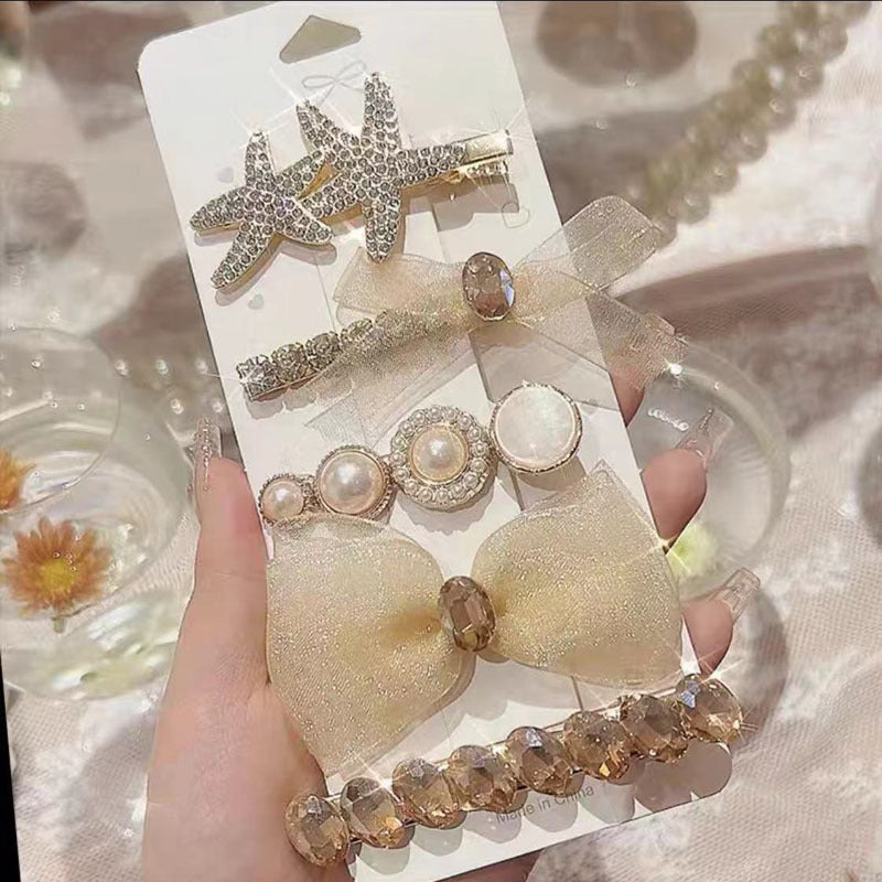 Starfish eight-piece hairpin