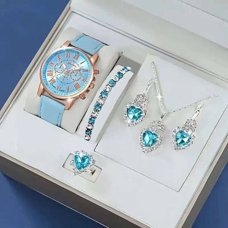 Women's Diamond Accent Quartz Watch and Jewelry