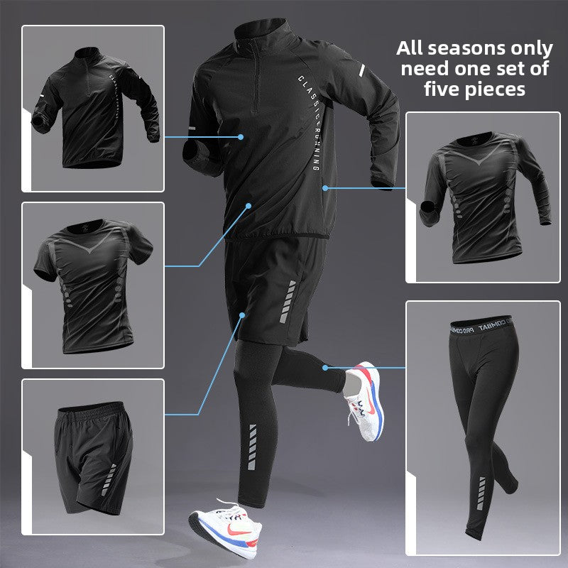 Athletic Training Five-Piece Sportswear Set
