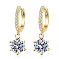 Classic Moissanite Sterling Silver Earrings