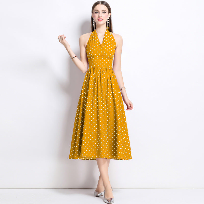 French Retro Sleeveless Dress