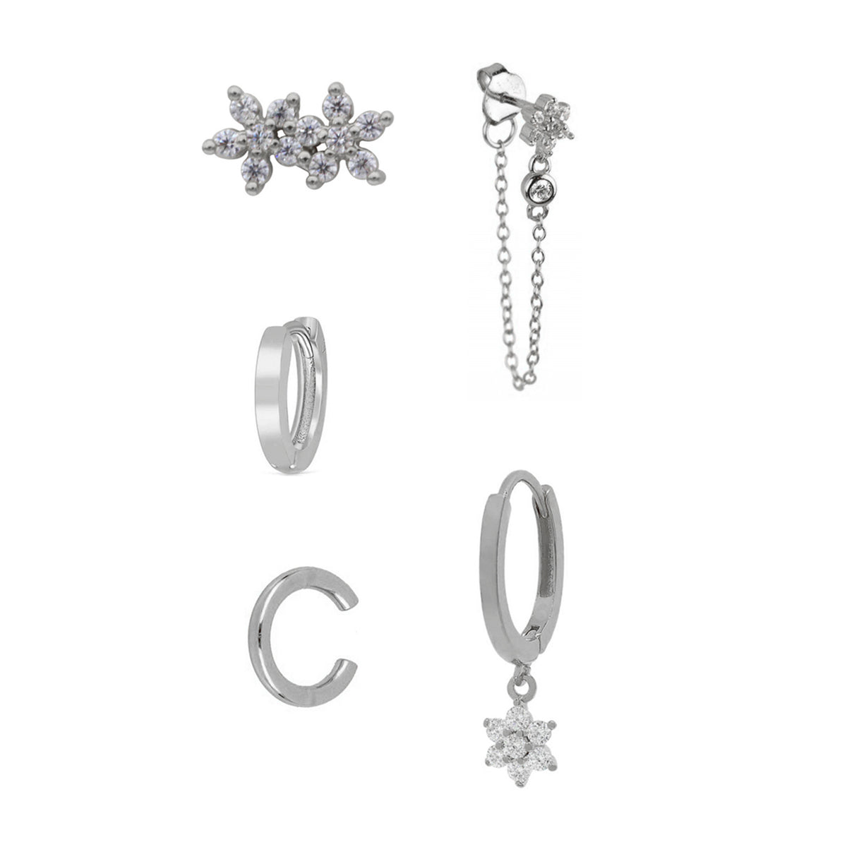 Radiance Geo Zircon Earrings