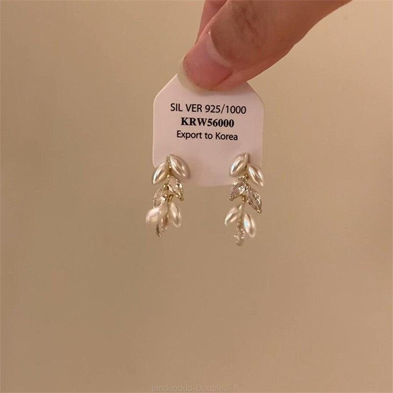 Pearl Geometric Earrings